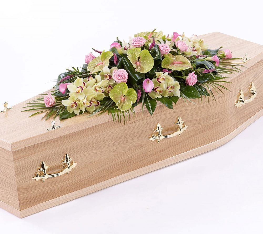Rose Orchid And Calla Lily Casket Spray